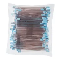 Asa Dental Blossom - слюноотсосы, 15 см, прозрачно-голубые с несъемным колпачком, 100 шт