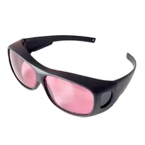 AMD Lasers EYEPINK - очки защитные для работы с лазером, розовые в черной оправе стандартного размера